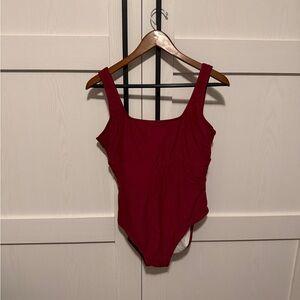 Burgundy One-Piece Swimsuit